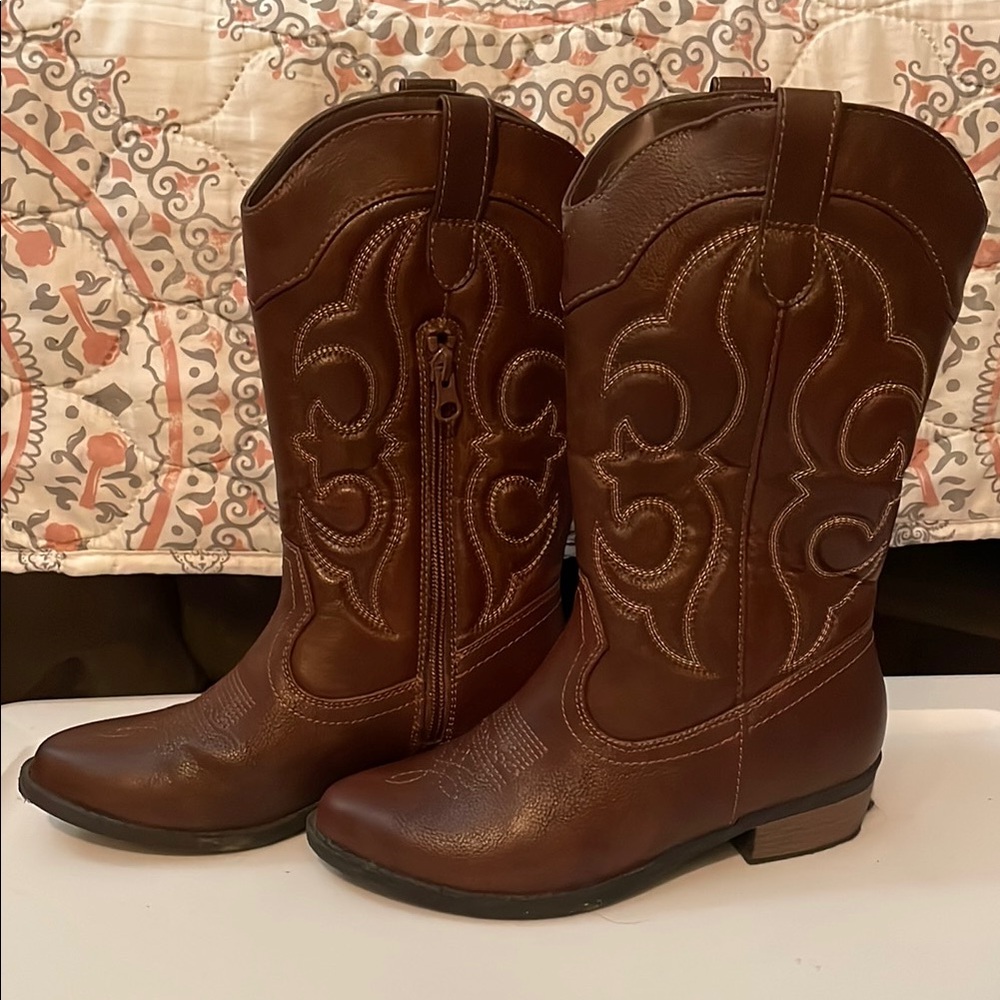 Cat and Jack Kids Brown Cowboy Boots